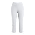 thumbnail image 7 of Inglocry Womens Capri Pants High Waisted Straight Leg Yoga Capris Leggings with Pockets Crop Workout Summer Pants White M, 7 of 7