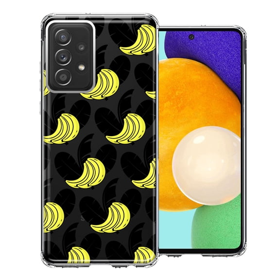 MUNDAZE For Samsung Galaxy A52 Tropical Bananas Design Double Layer Phone Case Cover