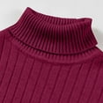 thumbnail image 4 of GuangCheng George Men Classic Ribbed Knit Turtleneck Sweaters Soft Warm Thick Winter Wear Solid Color Versatile Casual Outerwear Tops,Wine,L, 4 of 5