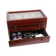 thumbnail image 3 of Mahogany Pen Chest with Glass Top - 46 Pens, 3 of 5
