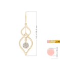 thumbnail image 2 of ANGARA Natural Diamond Cluster Double Drop Earrings in 14K Yellow Gold for Women (Size-1.5mm| Color-I-J| Clarity-I1-I2) | Anniversary, Jewelry Gift for Women | Natural Diamond Earrings, 2 of 6