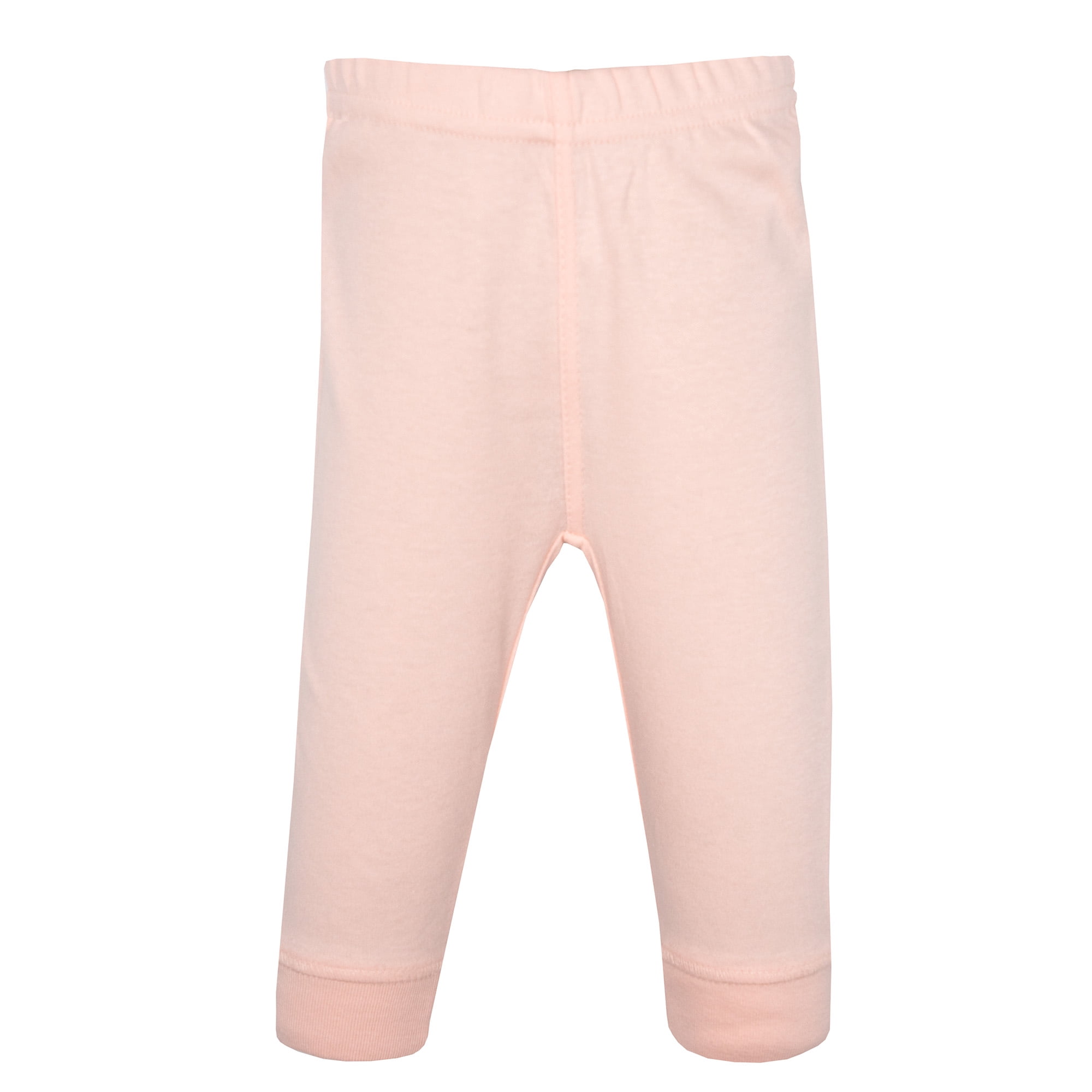 Hudson Baby Girl Cotton Pants and Leggings, Pink Taupe Bear, Newborn