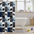 thumbnail image 3 of Rustic Patchwork Shower Curtain 72" W X 72" L, Bear Deer Bathtub Shower Curtain Teens Adult Bathroom, Plaid Country Cabin Bath Curtain Woodland Shower Stall Curtain, 3 of 4