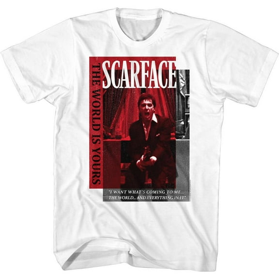 Scarface Scarlet Box Overlay White T-Shirt