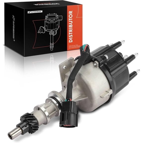 A-Premium Ignition Distributor with Cap and Rotor Compatible with Ford F-150 F-250 F-350, E-150 E-250 E-350 Econoline, E-150 E-350 Econoline Club Wagon 1992-1996, 4.9L