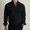 Black, variant on Mens Dress Shirts Long Sleeve Stand Collar Business Casual Formal Work Shirts Plain Dressy Shirt Tops