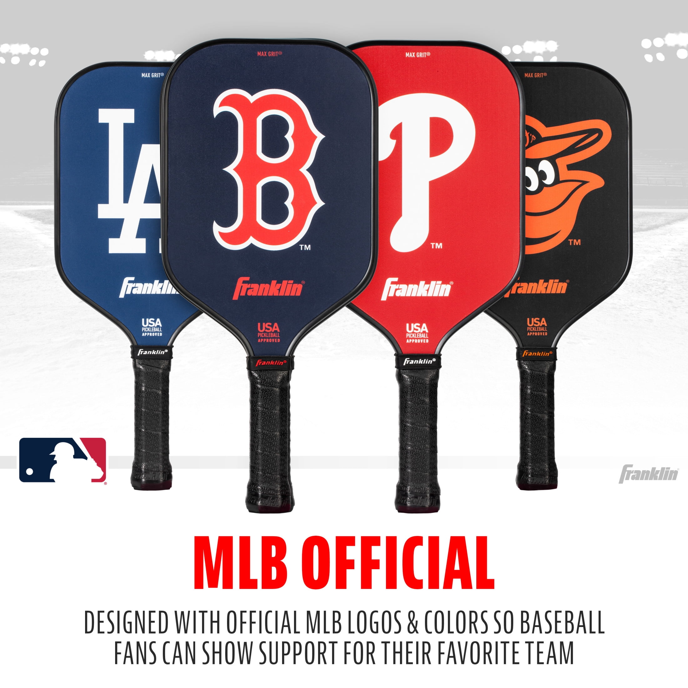 Franklin Sports MLB Atlanta Braves Pickleball Paddle - Official MLB Team Pickleball Paddles - USAP (USAPA) Approved Premium Quality Pickleball Paddles - Authentic Team Logos + Colors