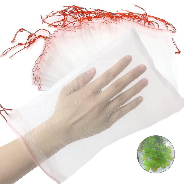 50 bolsas de protección para frutas, insectos, mosquitos, insectos, red, barrera, bolsa_ kaili Sencillez