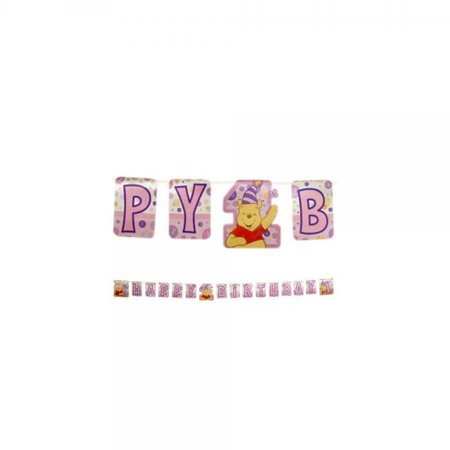 pooh s first birthday girl banner walmart com