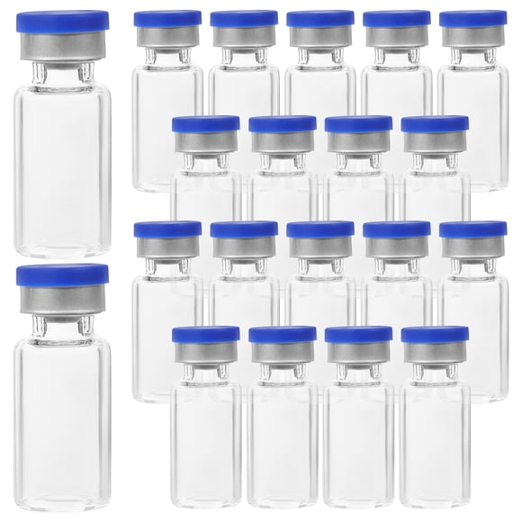 Miangastore 20pcs Glass Vials Small Glass Storage Bottles Liquid Medicine Vial With Caps 3ml