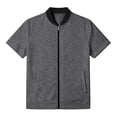 thumbnail image 5 of Vetsdori Mens Sport Shirts Summer Zipper Fashion Stand-Up Collar Casual Plain Short Sleeve T-Shirts for Men, 5 of 9