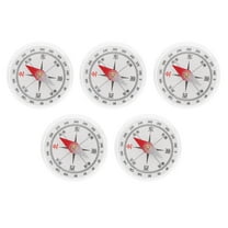 HAKIDZEL 5pcs Little Compass Plastic Flat Bottom Direction Finding for Survival Gear