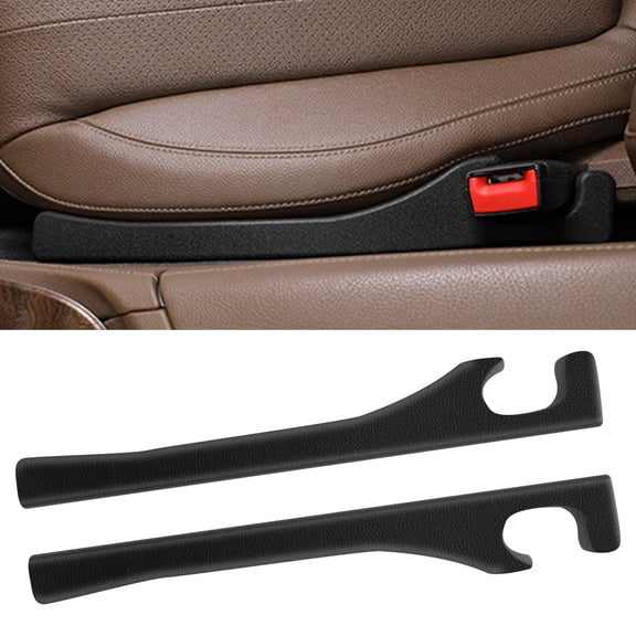 Car Seat Gap Filler 2 Pack, Universal Fit PU Leather Car Seat Gap Plug to Fill The Gap Between Seat and Console, Car Seat Crevice Blocker Stop Things from Dropping