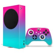 WraptorSkinz Skin Wrap compatible with the 2020 XBOX Series S Console and Controller Smooth Fades Neon Teal Hot Pink (XBOX NOT INCLUDED)