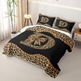thumbnail image 3 of Erosebridal Brown Initial Alphabet D Quilt Full,Fashion Women Cheetah Print Full Bedspread Sets For Girls Kids,3-Piece, 3 of 7