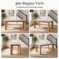 thumbnail image 3 of COLAMY RILLE 63" Dining Table for 4-6, Modern Stone Look Faux Travertine Kitchen Table with Fluted Reeded Apron, Rectangular Dinner Table for Dining Room Office, 3 of 12