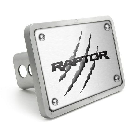 Ford F-150 Raptor 2017 Claw Marks UV Graphic Brushed Silver Billet Aluminum 2 inch Tow Hitch Cover