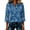 Dark Blue, variant on JULMCOMO Women's Summer Tops Floral Print Collared Button 3/4 Sleeve Loose Fit Trendy Golf Shirts Summer Daily Graphic Tees Yellow S