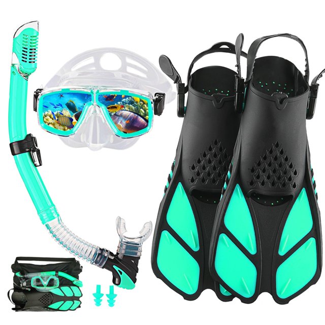 Equipo de Snorkel DiVLMT para Adultos con Aletas y Máscara de Buceo