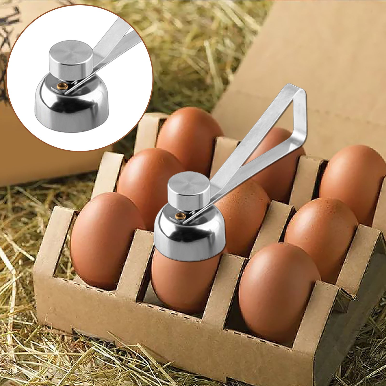 Egg Opener 304 Stainless Steel Egg Opener Glutinous Rice Egg Knocker