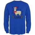 thumbnail image 1 of Christmas Fa La Llama Mens Long Sleeve T Shirt, 1 of 1