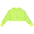 thumbnail image 2 of YONGHS Kids Girls Fishnet Y2K Pullover Blouse Summer Shirts Mesh See Through Crop Top Fluorescent Green 16, 2 of 6