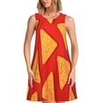 thumbnail image 1 of Fotbe Tortilla chips Vestido de Verano sin Mangas para Mujer – Vestido Midi Línea A, Estilo Camiseta Floral, Vestido Playero Casual y Fluido, 1 of 7