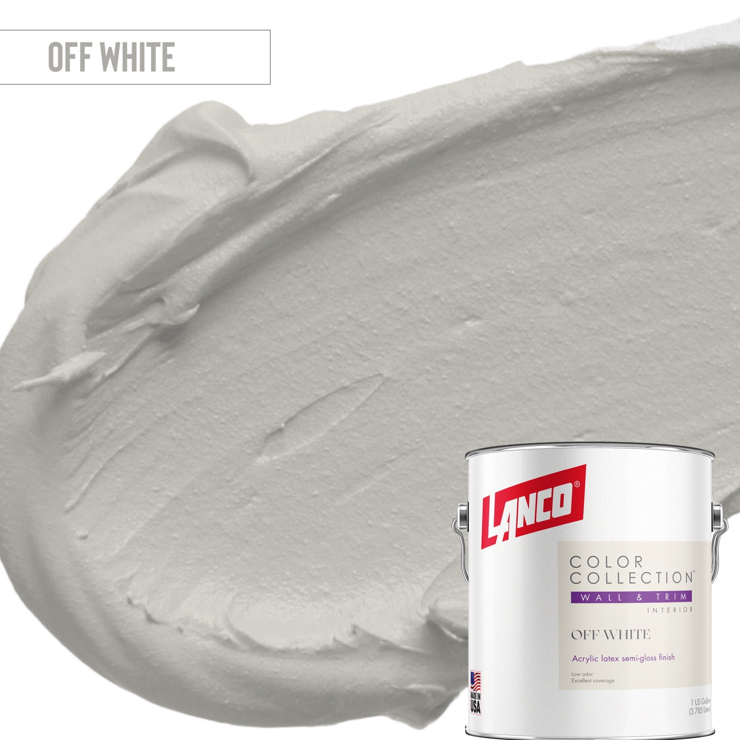 1 Gal. Color Collection Semi-Gloss Off-White Interior Wall & Trim Paint