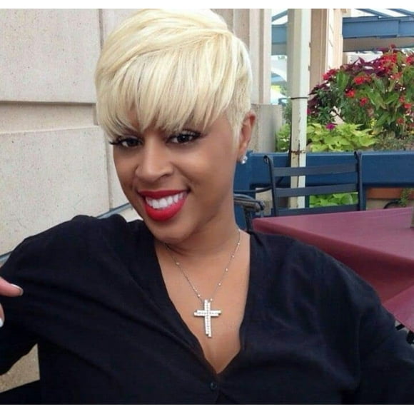 PinesC Short Pixie Haircut Synthetic Short Wigs for Black Women Short Hairstyles for Women Wig Short Hair (1029) 1029
