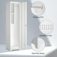 thumbnail image 4 of Narrow Cabinets with Doors and Shelves, 65”H Slim Cabinet for Small Spaces, Tall Bathroom Storage Cabinet, White Skinny Storage Cabinet for Kitchen, Home Office, Living Room, Dining Room, 4 of 18