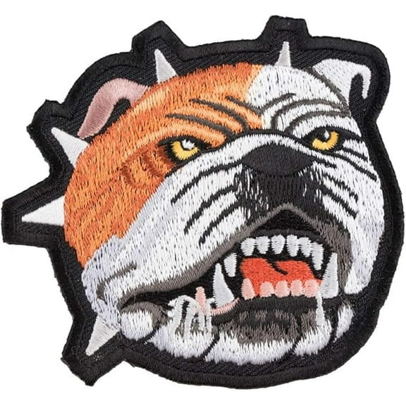 Bull Dog Growling & Snarling Patch, Animal Back Patches