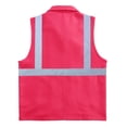 thumbnail image 4 of GOGO Asian Unisex Volunteer Vest Safety Reflective Running Cycling Vest with Pockets, Slim Fit-Blue-L, 4 of 7