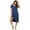 A-navy Blue, variant on Ekouaer Nightgowns Womens Short Sleeve Sleepwear Comfy Loungewear Plus Size Night Shirt