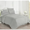 thumbnail image 2 of Bed Sheet Set 6 Piece - 22" inch Deep Pocket - 600 Thread Count - 100% Egyptian Cotton - Extra Soft and Luxury - Light Grey Solid, Twin XL Size., 2 of 5