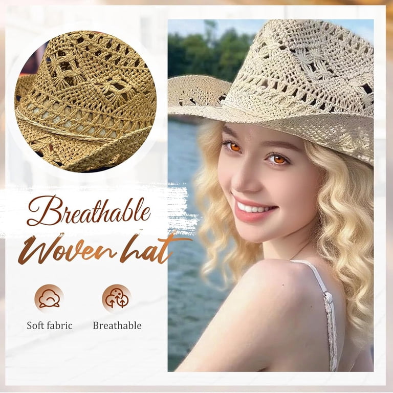 Cream Wide-Brimmed Sun Hat with Open-Weave Design Hawaii Made Crochet Beach Hat in Beautiful Island Tones  main image 2