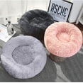 thumbnail image 4 of Soft Plush Round Cat Bed, 50cm Gradient Gray - Cozy Pet Bed for Dogs & Cats, 4 of 5