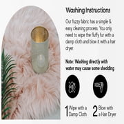 FabricLA Faux Fur Fabric Fluffy Fuzzy Fake Fur | Faux Fur Fabric by The Yard, Fuchsia, 1 Yard