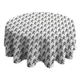 thumbnail image 4 of Black Bigfoot Pattern Round Tablecloth 60"x60",Wrinkle Wipeable Table Cloth for Kitchen Dining Room Picnic Patio Party, 4 of 6