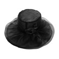 thumbnail image 4 of Outfmvch Kentucky Derby Hats for Women Wide Brim Hats for Women Elegant Hats for Women Tea Party Hats Women Beach Hat Summer Hats Tea Hat Black One Size, 4 of 4
