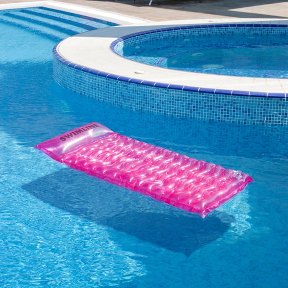 Swim Central Inflatable Insta-Matt Swimming Pool Air Mattress Float - 72" - Pink