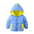 thumbnail image 6 of Hicidod Baby Fleece Jacket Hooded Long Sleeves Warm Down Coat Cute Dinosaur Lightweight Thick Fleece Lined Winter Outwear, 6 of 7