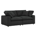 thumbnail image 2 of Modway Commix Down Filled Overstuffed Boucle Fabric Loveseat in Black, 2 of 5