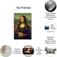 thumbnail image 6 of Leonardo DaVinci Mona Lisa Poster Vintage Oil Painting Wall Art  Painting Print Canvas Poster Room Aesthetic Bedroom Decoration, 6 of 7