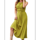 thumbnail image 3 of Vestido Midi Informal Sin Mangas de Verano para Mujer, Ajustado, con Lazo en la Cintura, , 2025 Amarillo XXL, 3 of 10