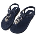 thumbnail image 1 of Sandalias planas bohemias para mujer Sandalias de tiras elásticas antideslizantes para primavera verano, 1 of 8