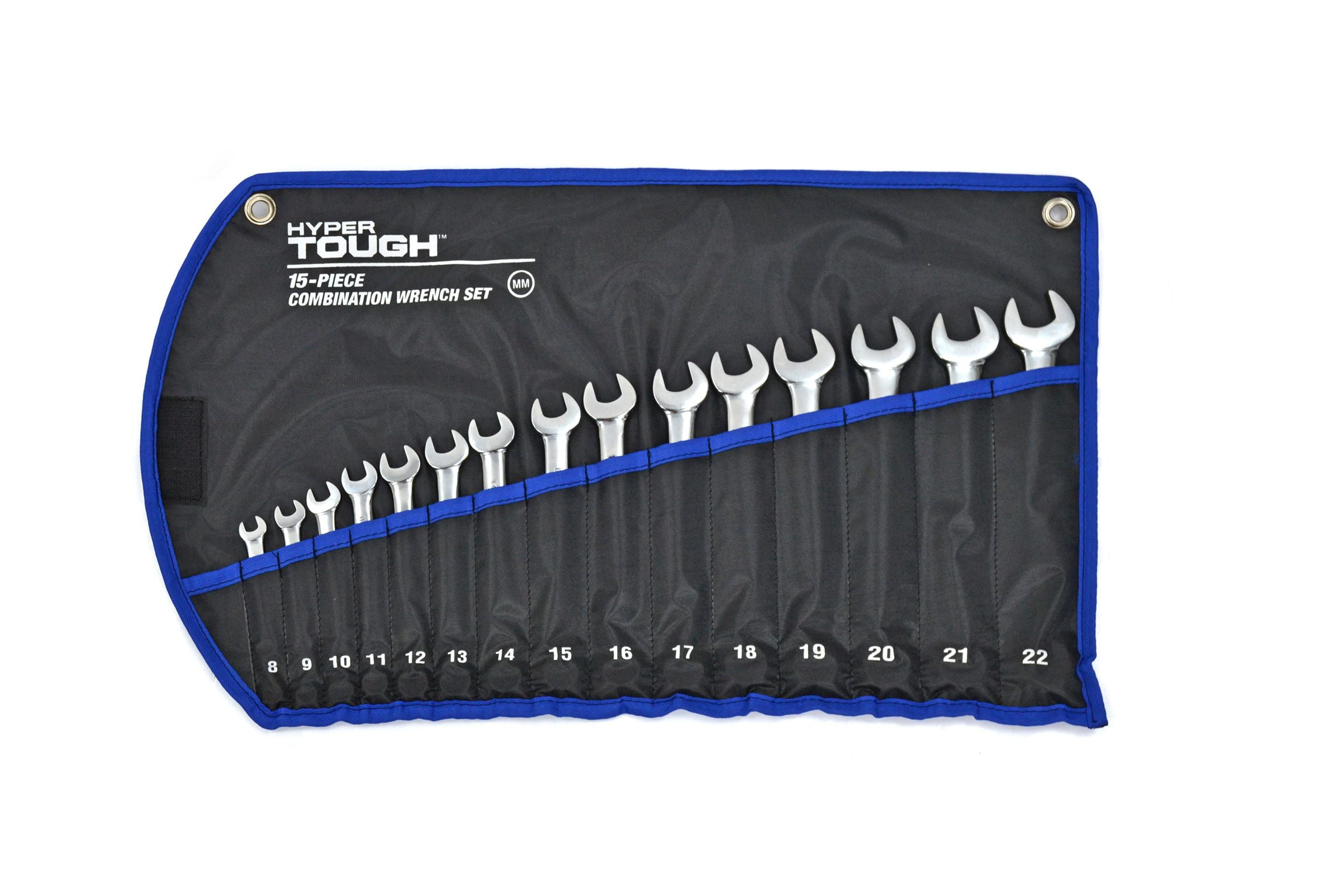 Hyper Tough 15Piece Metric Combination Wrench Set