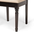 thumbnail image 6 of Baxton Studio Cherese Modern and Contemporary Sand Fabric Upholstered and Dark Brown Finished Wood 2-Piece Dining Chair Set, 6 of 8