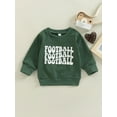 thumbnail image 2 of Wassery Toddler Baby Boys Girls Autumn Sweatshirts Long Sleeve Crewneck Letter Print Pullover Tops 6M 12M 18M 24M 3T Infant Casual Fall Clothes, 2 of 8