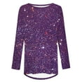 thumbnail image 5 of QTOCIO Hauts à Manches Longues pour Femmes, Chemises Tendance Automne, Blouse Décontractée à Manches Longues Col Rond Imprimé Graphique, 5 of 5