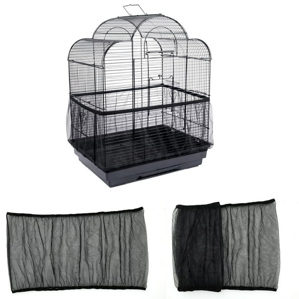 HOTBEST Birdcage Cover Adjustable Bird Cage Seed Catcher Nylon Parrot